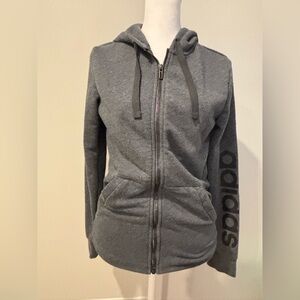 Adidas Women's Gray Zip Up Hoodie